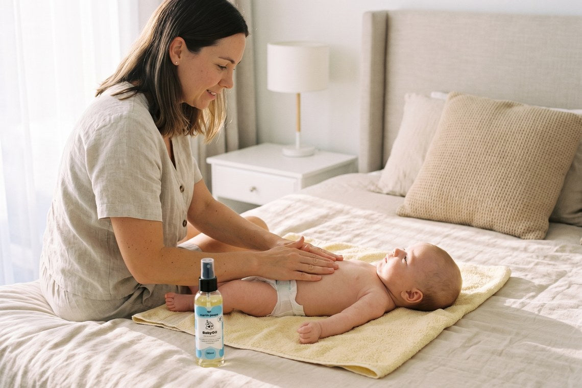 Cólica do bebê: como a massagem com óleo pode ajudar