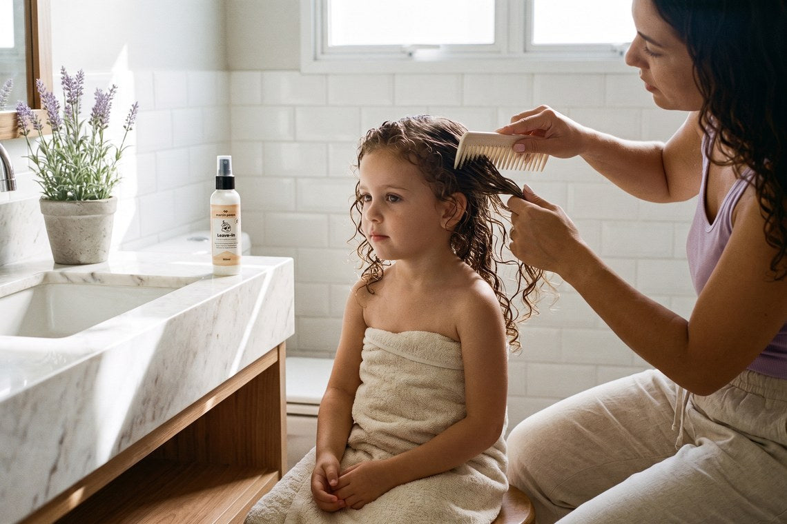 Nó no cabelo da criança: como desembaraçar sem doer